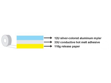 실버 전도성 알루미늄 호일 테이프, MZ-9745RAL