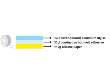 검정 전도성 알루미늄 호일 테이프, MZ-9745BAL
