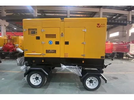 저소음 트레일러 장착 디젤 발전기